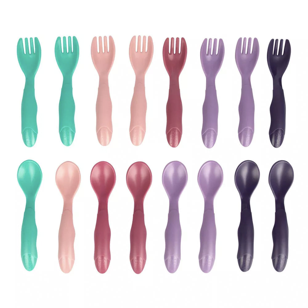 Green Grown Reusable Flatware Fork & Spoon Toddler/Baby Set 9m+ Assorted (16 Pieces) — image 2