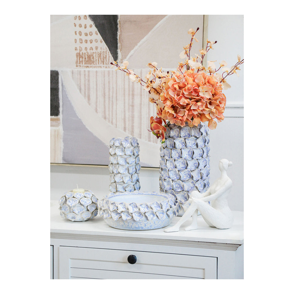 LVD Ceramic 11cm Pillar/Tealight Candle Holder Succulent Lagoon Home Decor Blue — image 4