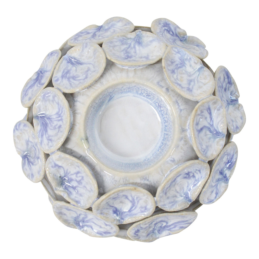 LVD Ceramic 11cm Pillar/Tealight Candle Holder Succulent Lagoon Home Decor Blue — image 3