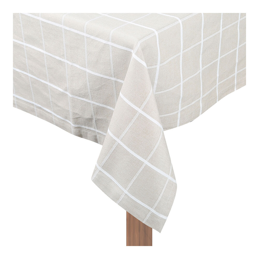 Nf-Home & Entertaining Essentials NF Home & Entertaining Essentials Greenland Table Cloth 250x150cm Checked Taupe — image 2