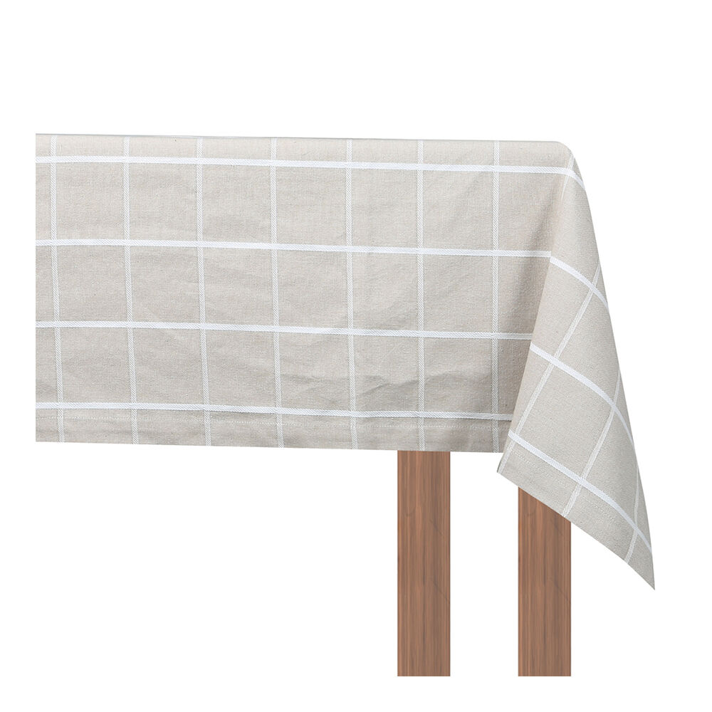 Nf-Home & Entertaining Essentials NF Home & Entertaining Essentials Greenland Table Cloth 250x150cm Checked Taupe