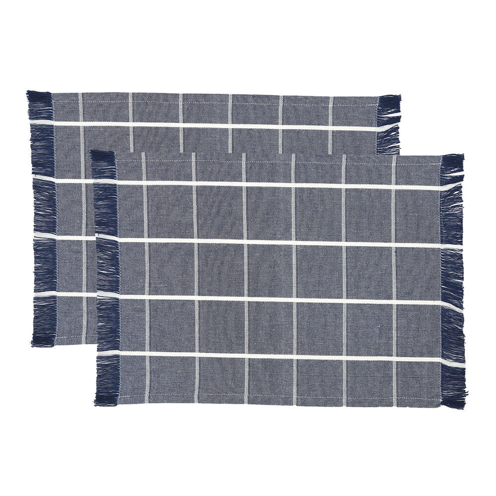 Nf-Home & Entertaining Essentials NF Home & Entertaining Essentials Greenland Placemat 33x45cm Solid (2 Pieces) — Blue