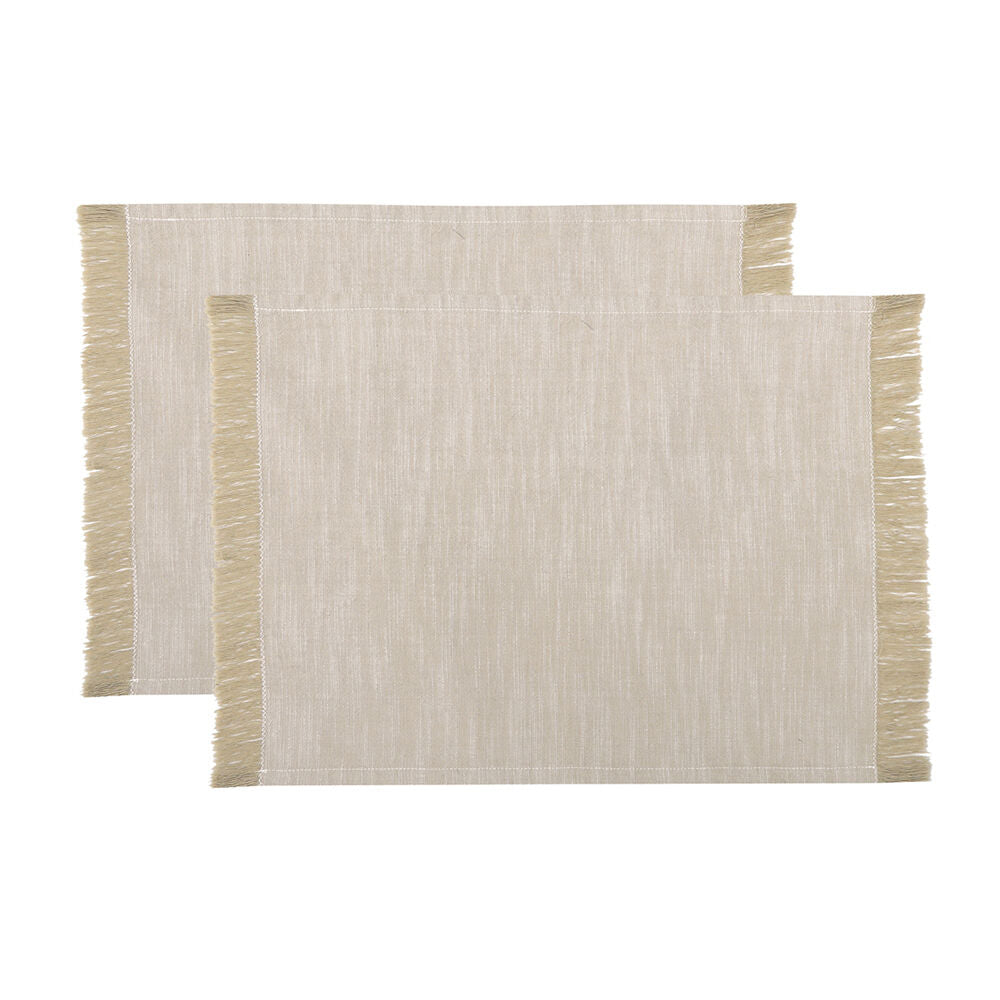 Nf-Home & Entertaining Essentials NF Home & Entertaining Essentials Elysian Placemat 33x45cm Solid Taupe (2 Pieces)
