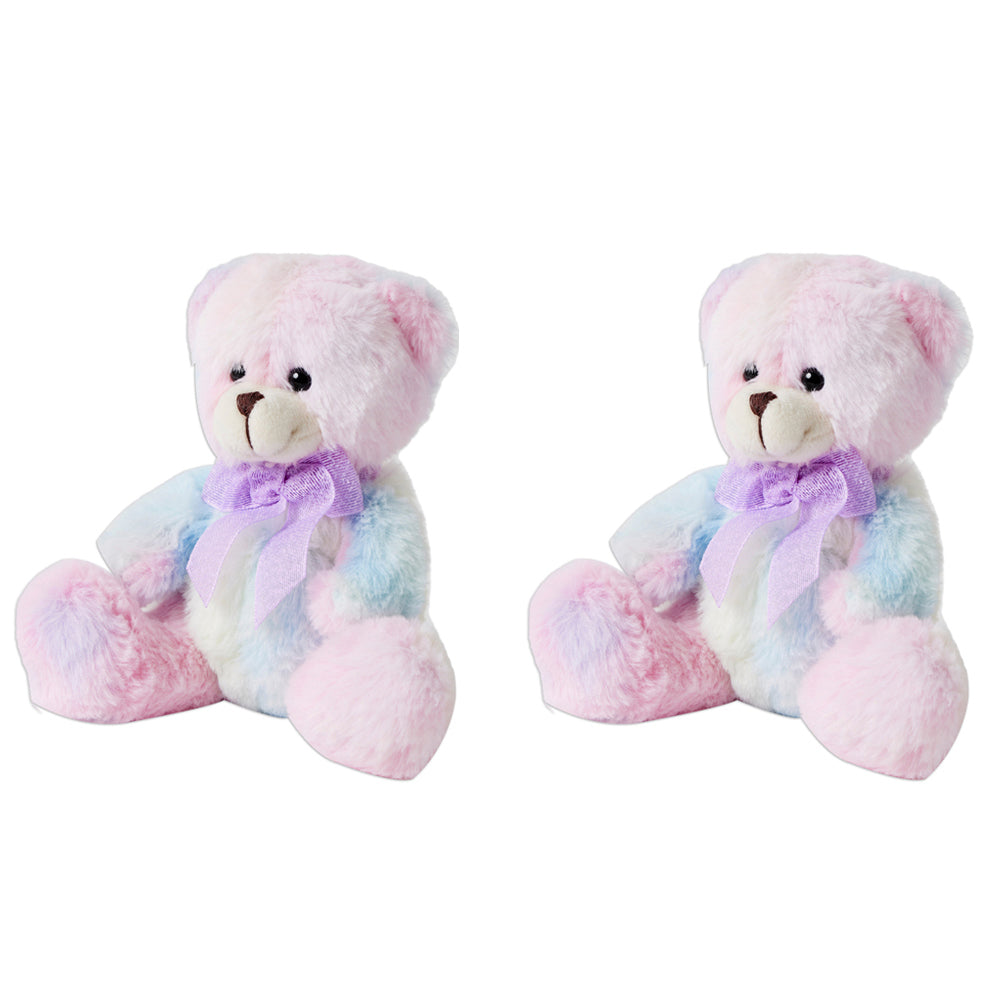 Jiggle & Giggle Rainbow Bears Kids/Childrens Plush Assorted Designs 3y+ (2 Pack)
