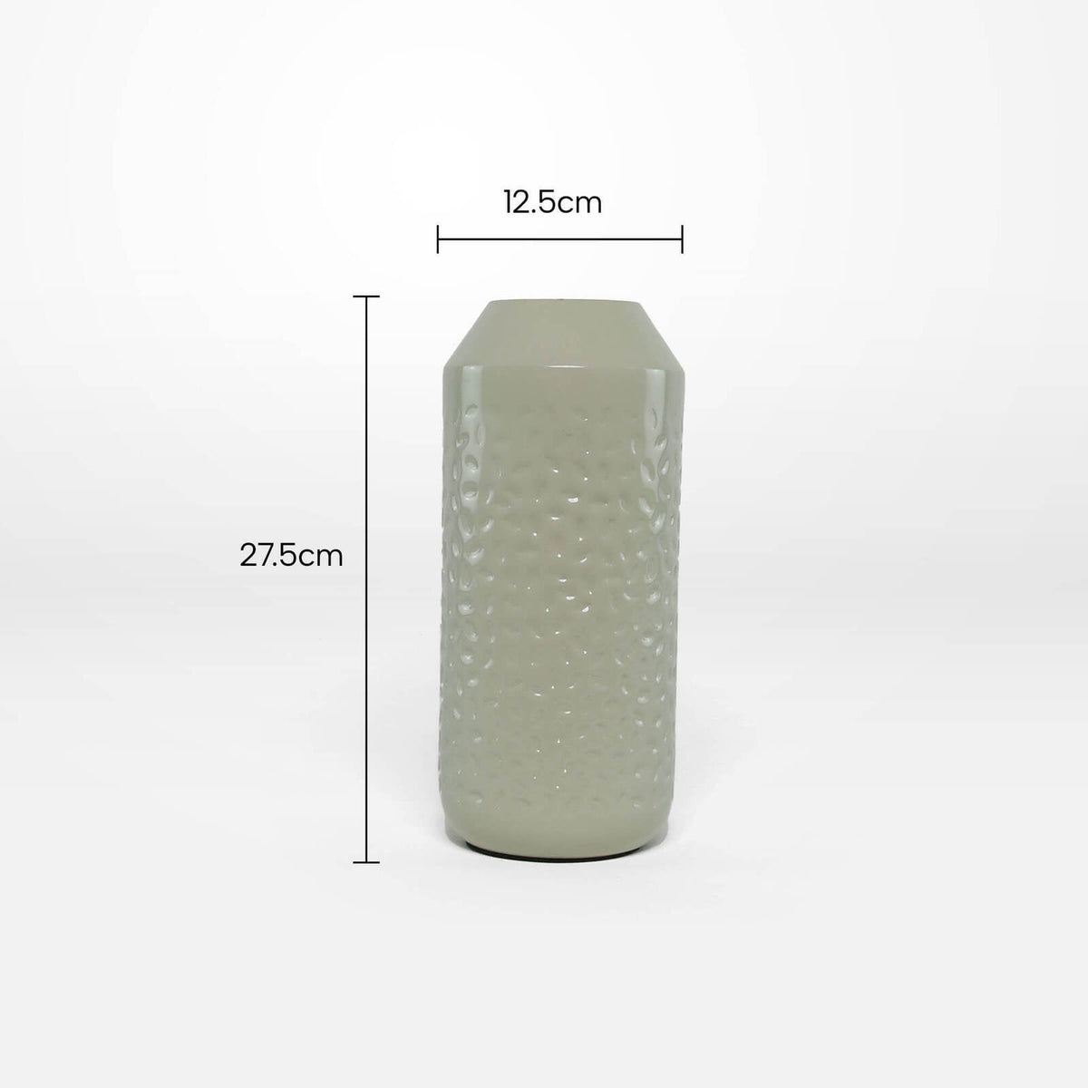 Rayell Metal Vase Rhiannon Sage Home Decorating Flower Holder Jug 12x27x12cm — image 2