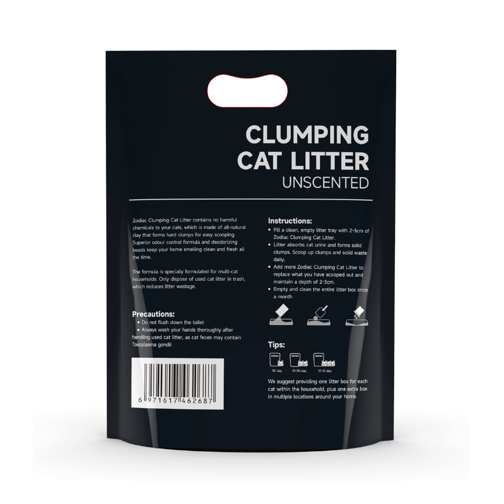 Zodiac 10L/6kg Clumping Bentonite Clay Cat Litter Natural Absorbent Unscented — image 2