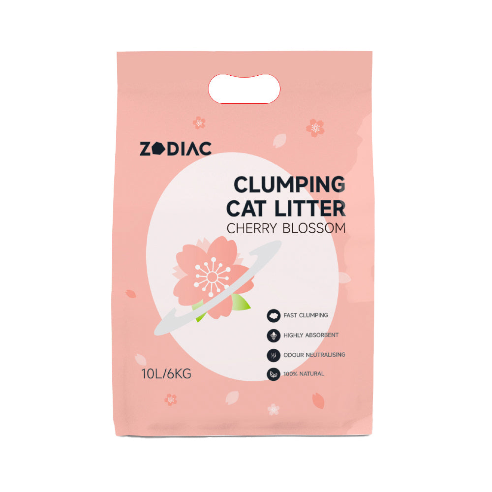 Zodiac 10L/6kg Clump Bentonite Clay Pet Cat Litter Absorbent Cherry Blossom (2 Pack) — image 2
