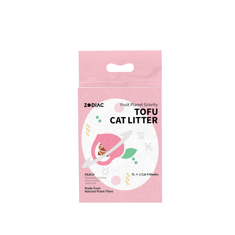 Zodiac 7L/2.5kg Fruity Tofu Soy Pulp Pet Cat Litter Absorbent/Clumping Peach