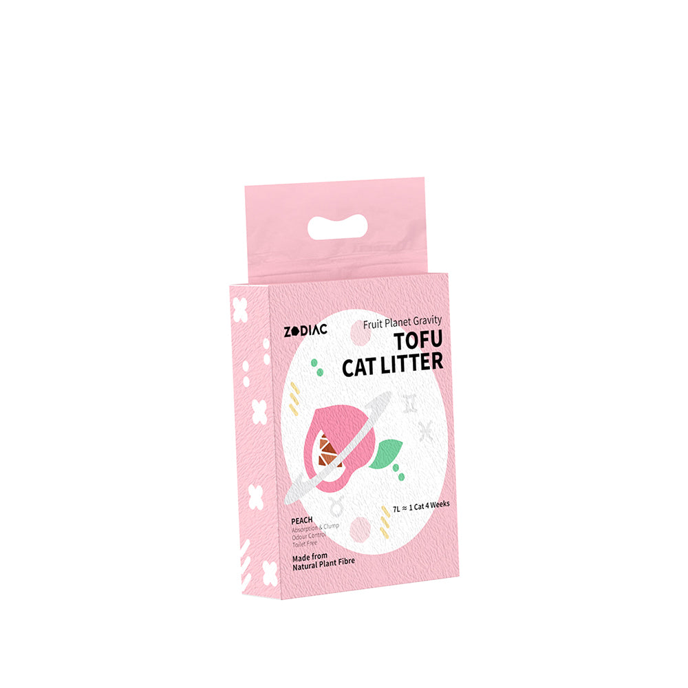 Zodiac 7L/2.5kg Fruity Tofu Soy Pulp Pet Cat Litter Absorbent/Clumping Peach (2 Pack) — image 2