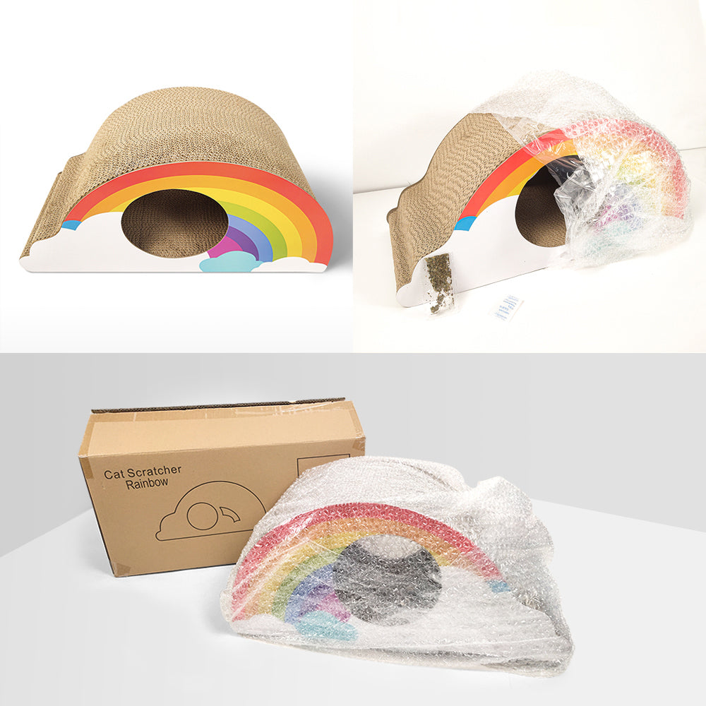 Zodiac Rainbow 57x29cm Scratcher Play Furniture Pet Cat Scratching House Bed — image 3