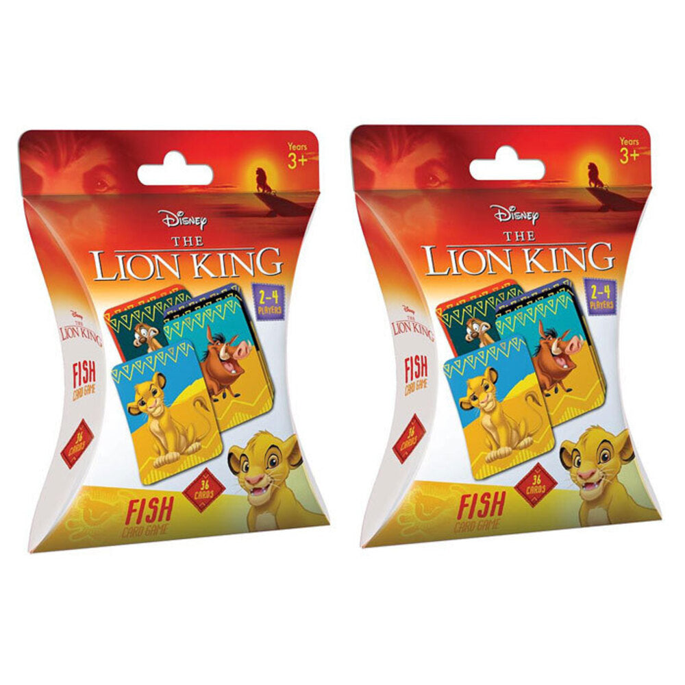 Lion King 36pc Lion King Fish Playing Card Memory Educational Game Kids/Child Toys 3y+ (2 Pack)
