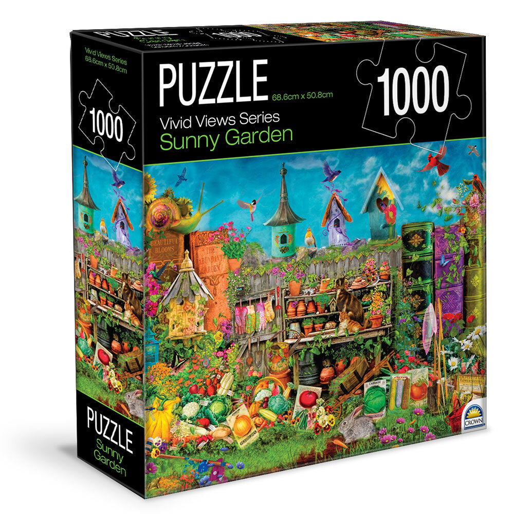 Crown 1000pc Crown Vivid Views Series Sunny Garden 68.6cm Jigsaw Puzzle Toy 15y+ (2 Pack) — image 2