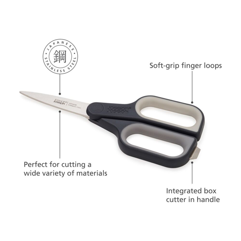 Joseph Joseph PlusCut General Purpose Scissors With Box Cutter Black — image 4