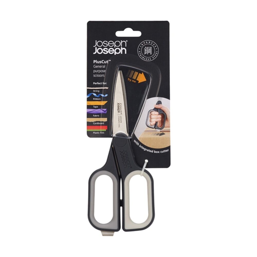 Joseph Joseph PlusCut General Purpose Scissors With Box Cutter Black