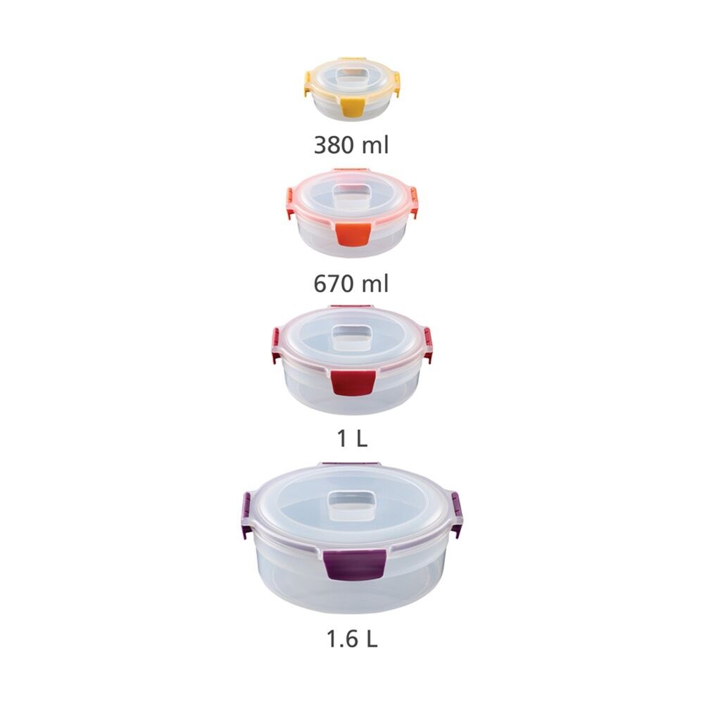 Joseph Joseph 2x 4pc Nest Lock Round Airtight Food Container Set Multisize — image 8