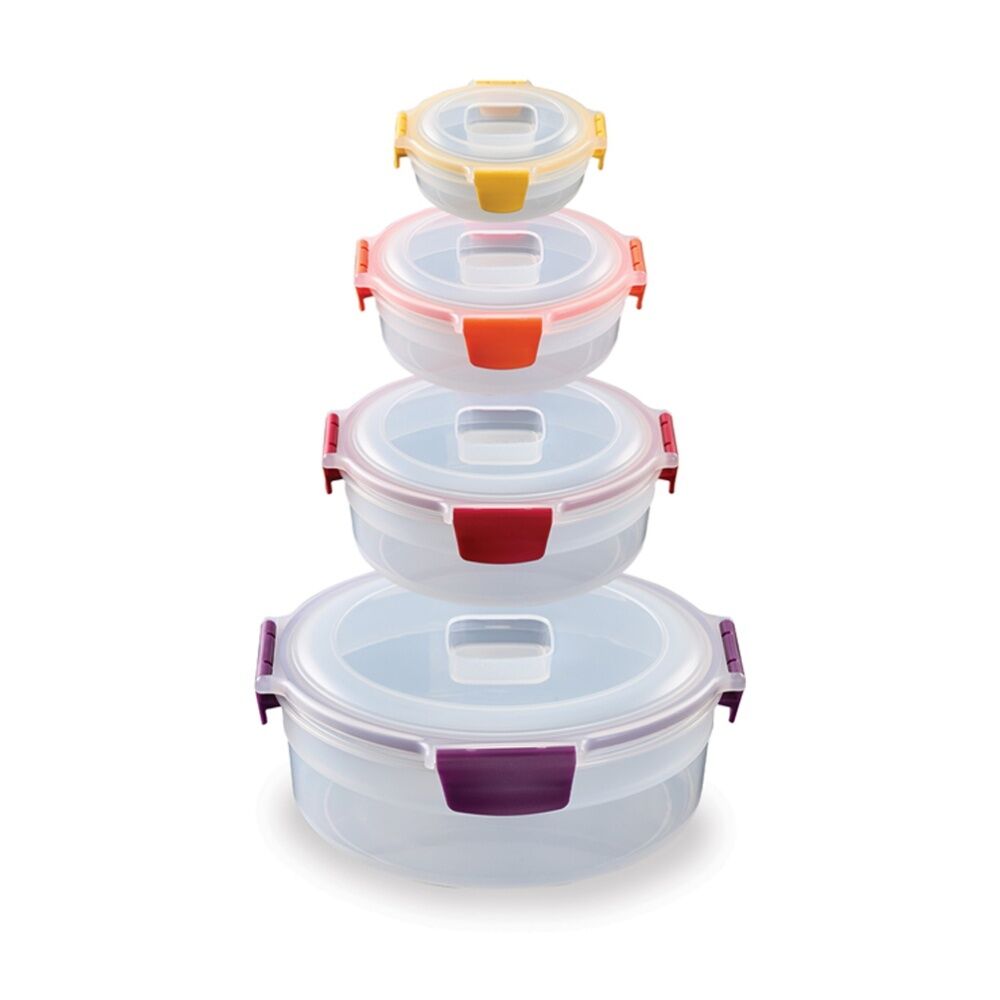 Joseph Joseph 2x 4pc Nest Lock Round Airtight Food Container Set Multisize — image 2