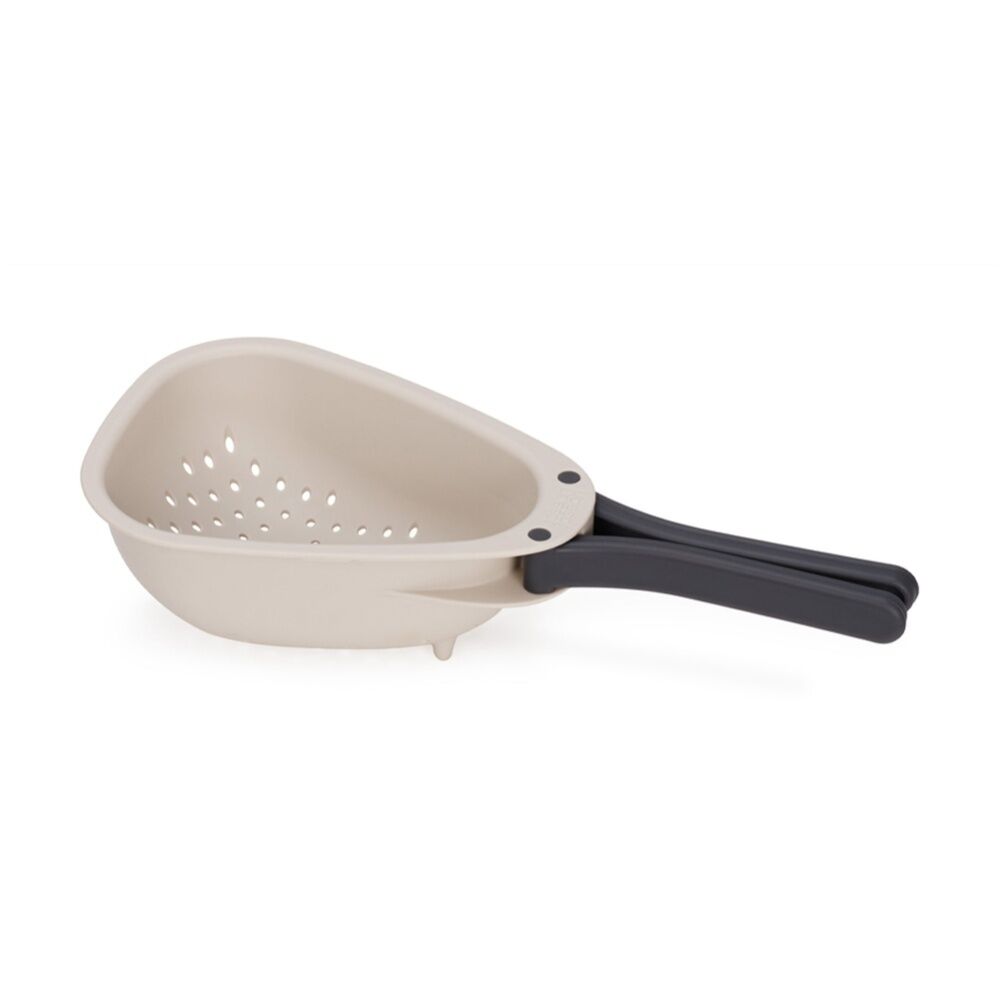 Joseph Joseph Droplet Mini Small Kitchen Colander w/ Folding Handle Cream (2 Pack) — image 2