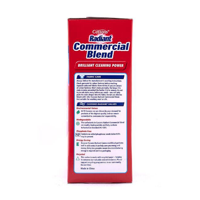 Cussons Radiant Commercial Blend Front/Top Loader Laundry Powder 2kg Clean Fresh — image 4