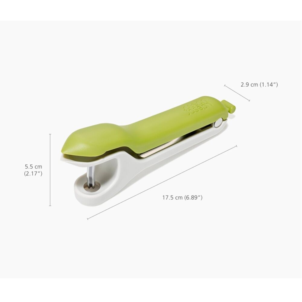 Joseph Joseph Tweezy 2-in-1 Pitter and Huller Kitchen Utensil Stone/Green (2 Pack) — image 4
