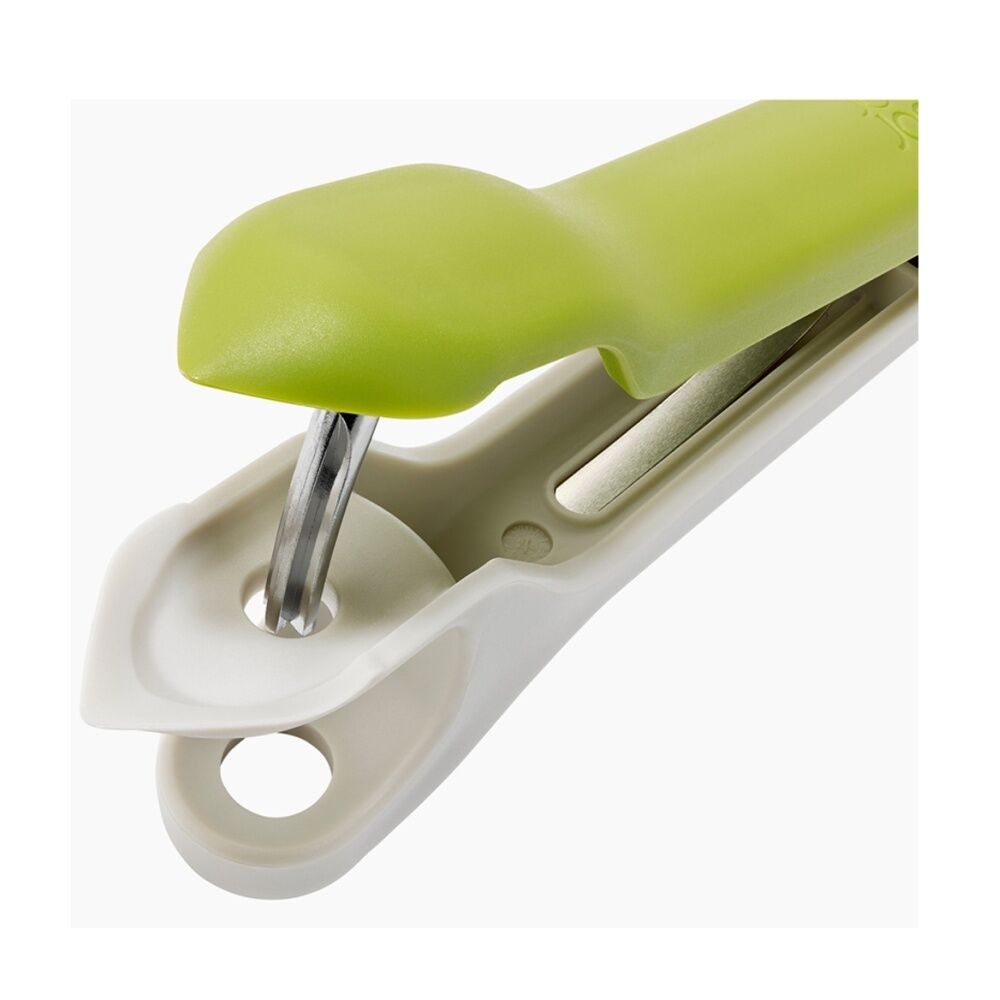 Joseph Joseph Tweezy 2-in-1 Pitter and Huller Kitchen Utensil Stone/Green (2 Pack) — image 9