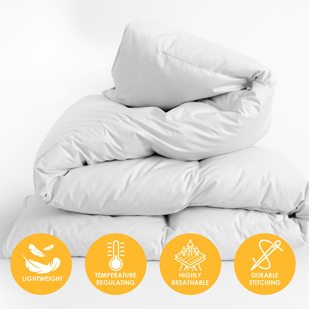 Casa Decor Silk Quilt Bedding Cover 360GSM White — image 3