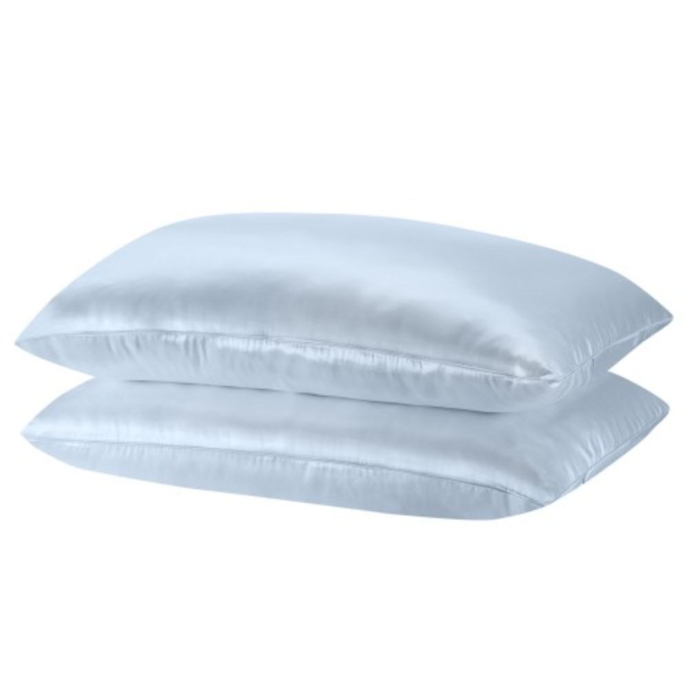 Royal Comfort Pure Silk Pillowcase Single Pack Protector 51x76cm Soft Blue (4 Pack) — image 3