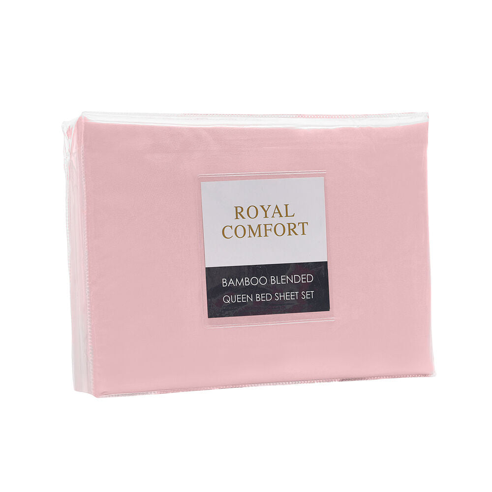 Royal Comfort Sheet Set/2x Pillowcases Blended Bamboo Bubble Bath — image 2