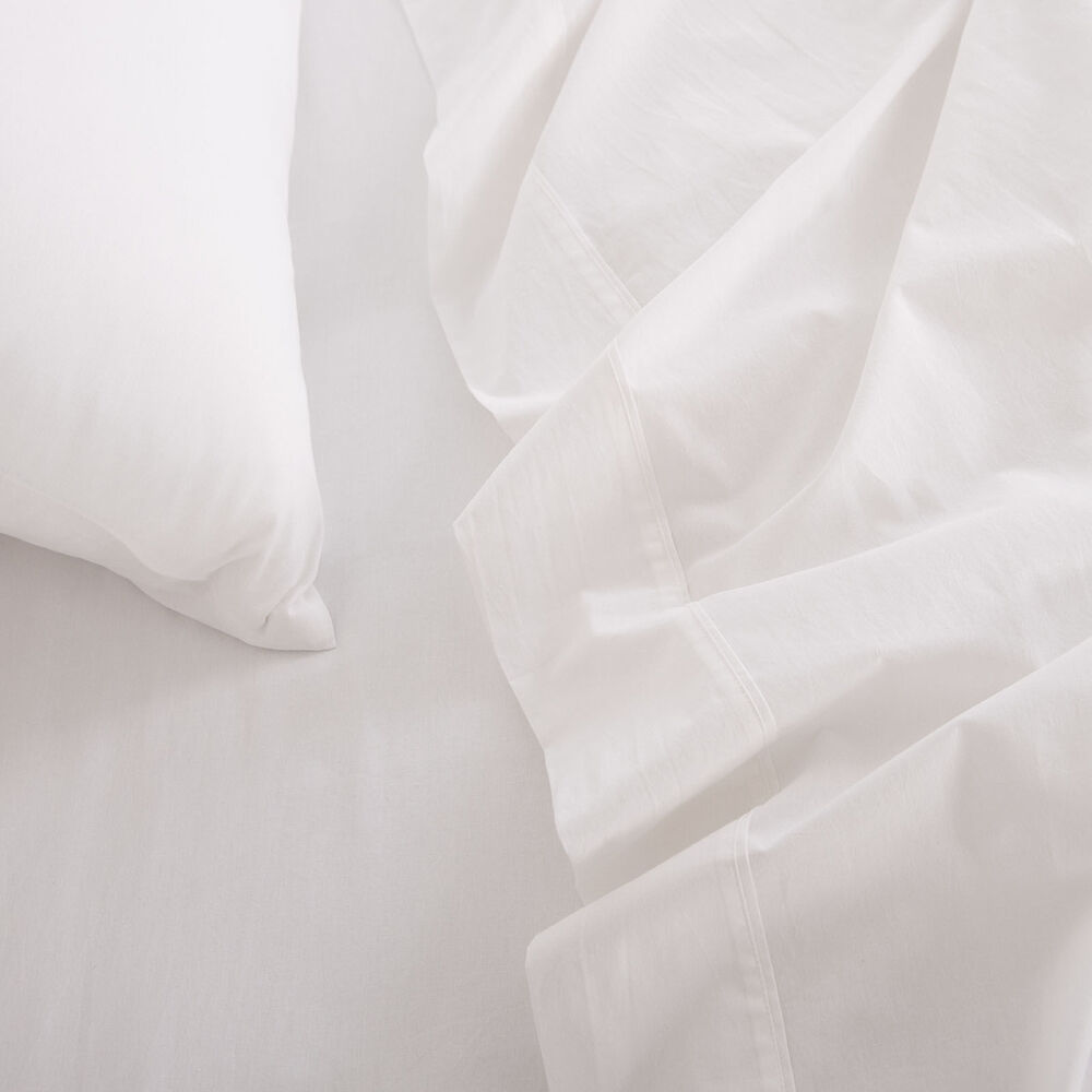 Royal Comfort Cotton Bed Sheet Vintage Washed White — image 5