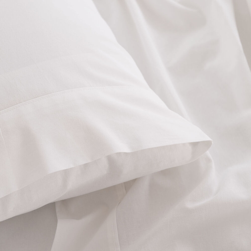 Royal Comfort Cotton Bed Sheet Vintage Washed White — image 6