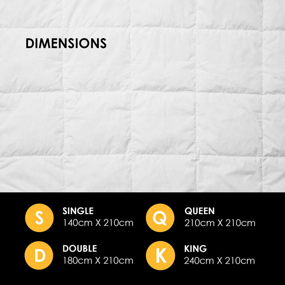 Royal Comfort Ultra Warm Silk Quilt 800GSM - White — image 4