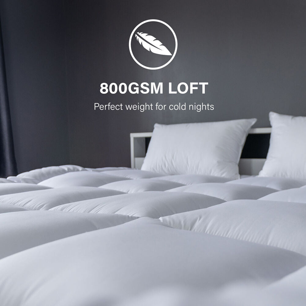 Royal Comfort Ultra Warm Silk Quilt 800GSM - White — image 5