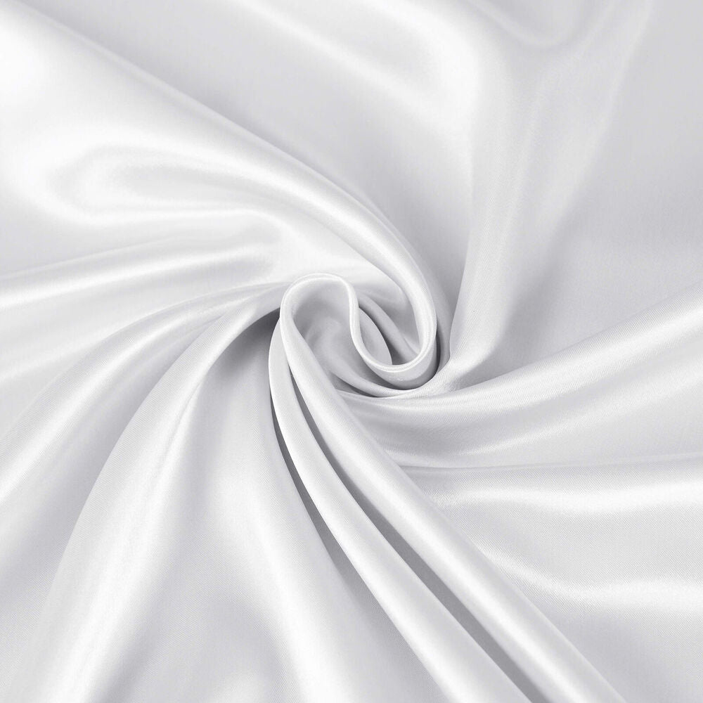 Royal Comfort Satin Sheet Set w/2x Pillowcase White (3 Pieces) — image 5
