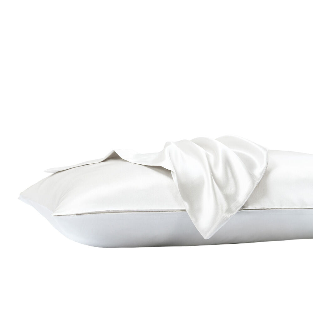Royal Comfort Satin Sheet Set w/2x Pillowcase White (3 Pieces)