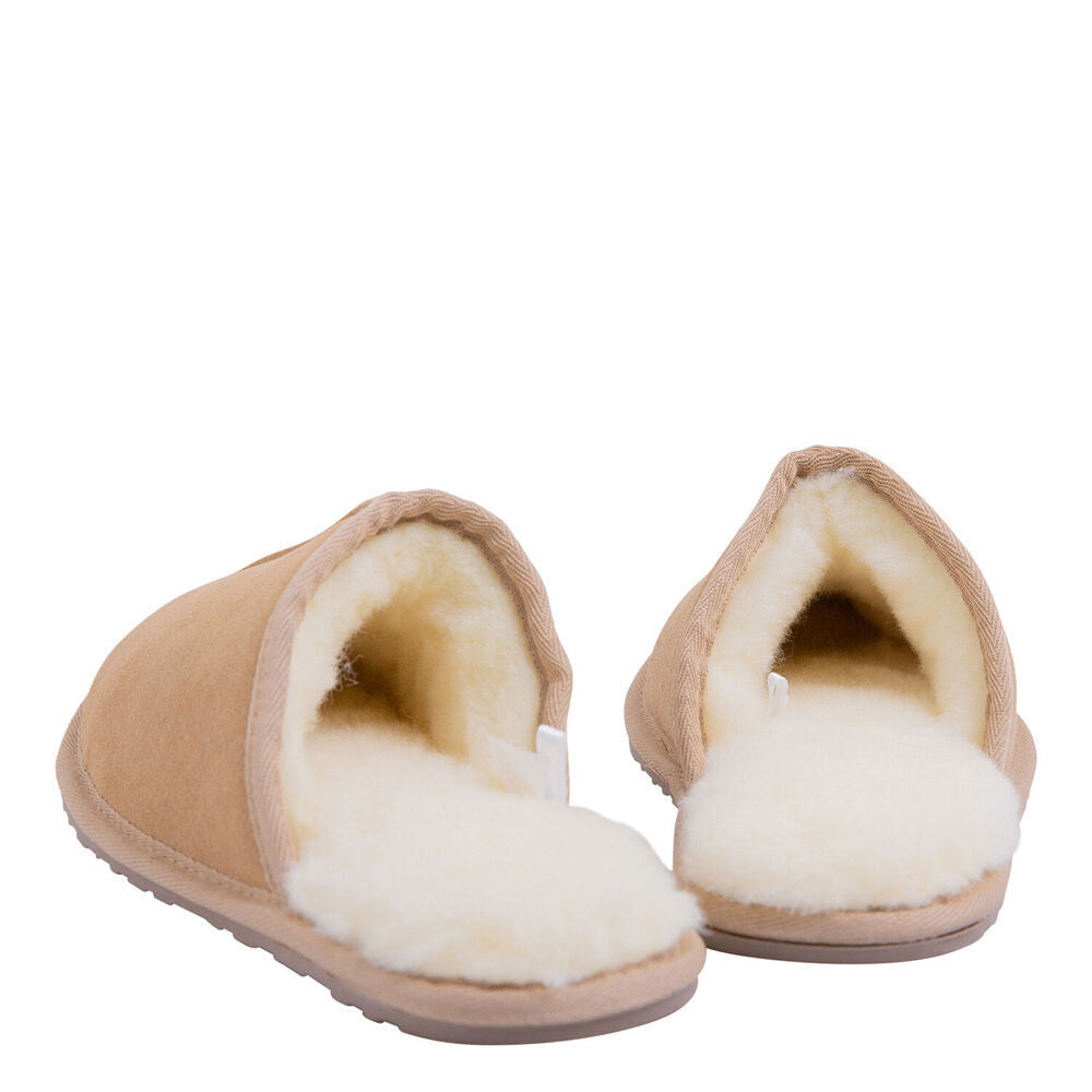 Royal Comfort Scuff Winter Wool Slippers Men's Size Beige — image 4
