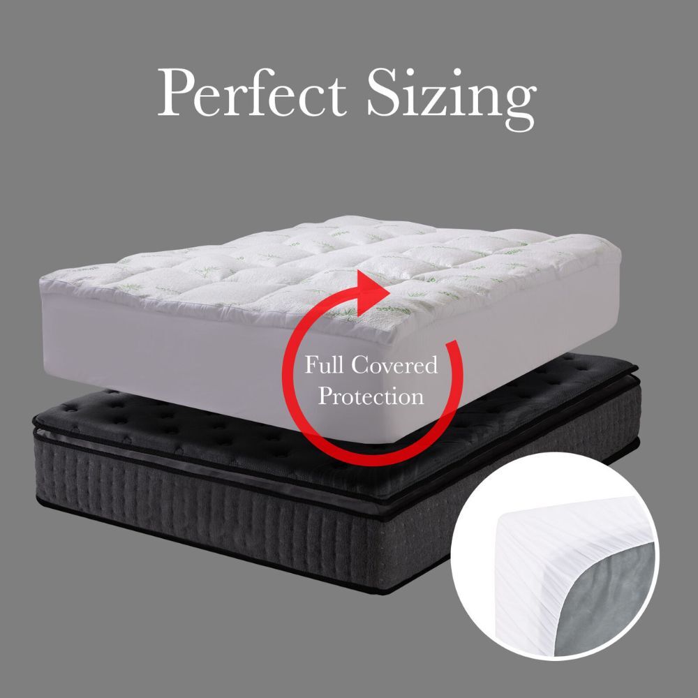 Royal Comfort 1200GSM Deluxe 7-Zone Mattress Topper - White — image 5