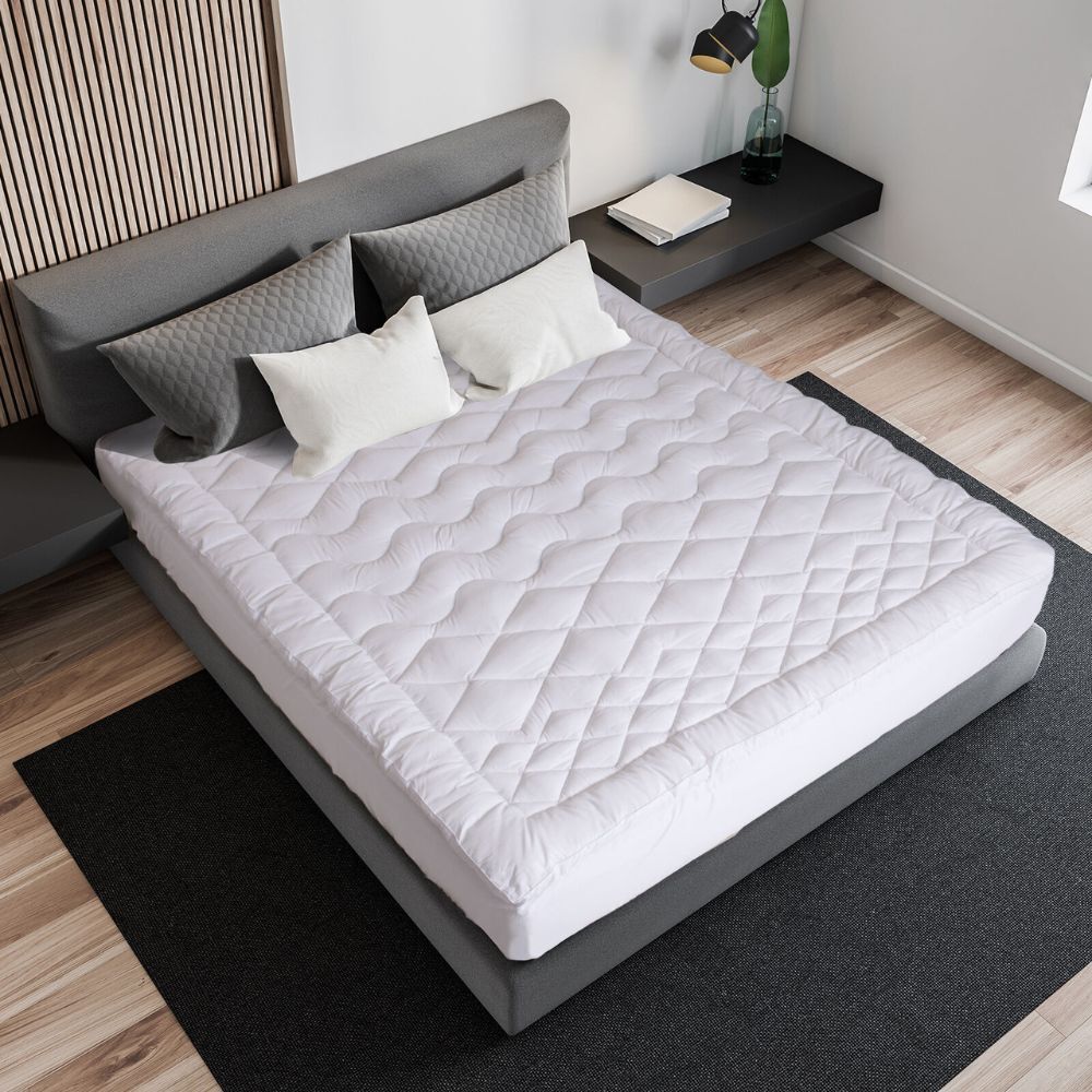 Royal Comfort 1200GSM Deluxe 7-Zone Mattress Topper - White — image 9