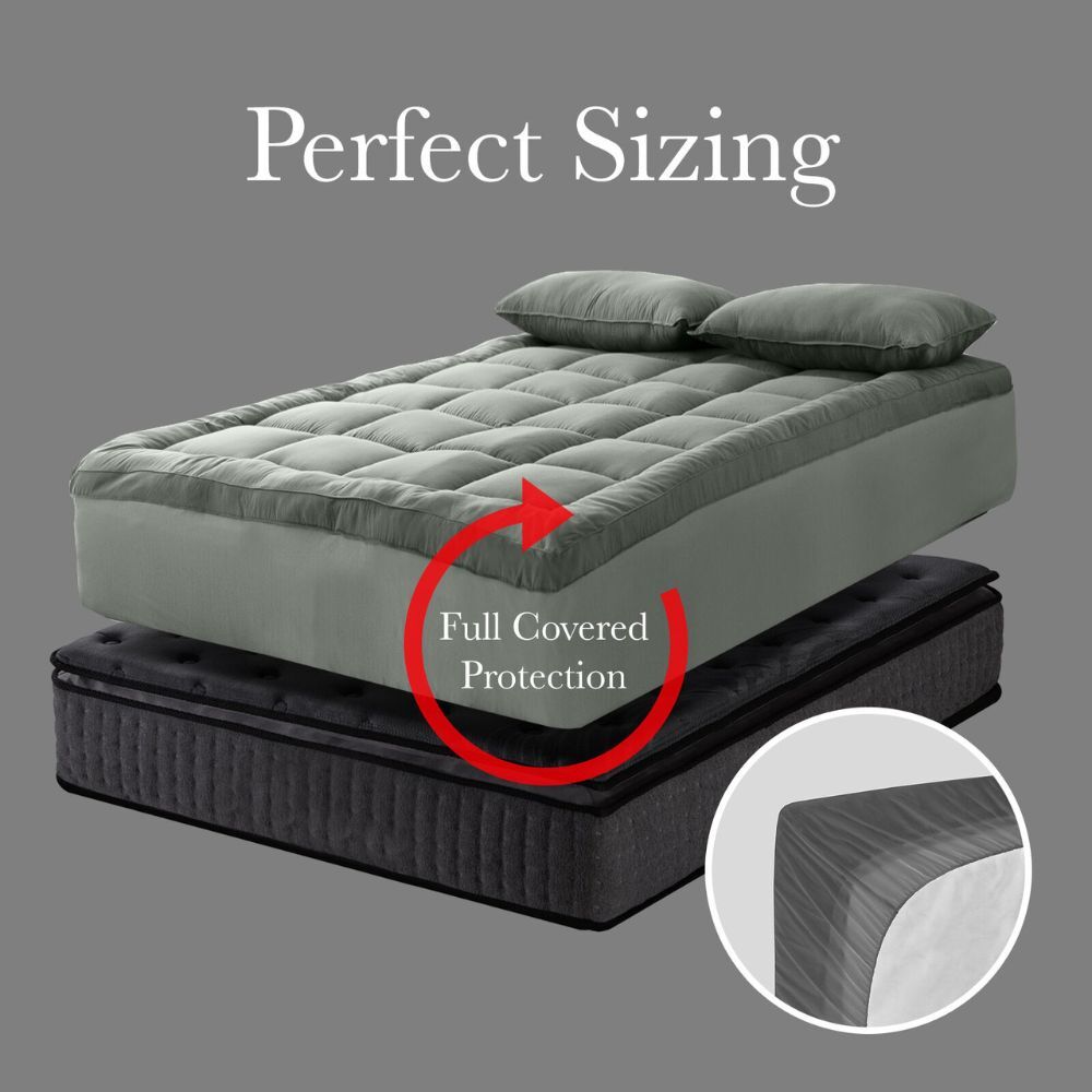 Royal Comfort Charcoal Bamboo Mattress Topper - Grey — image 2