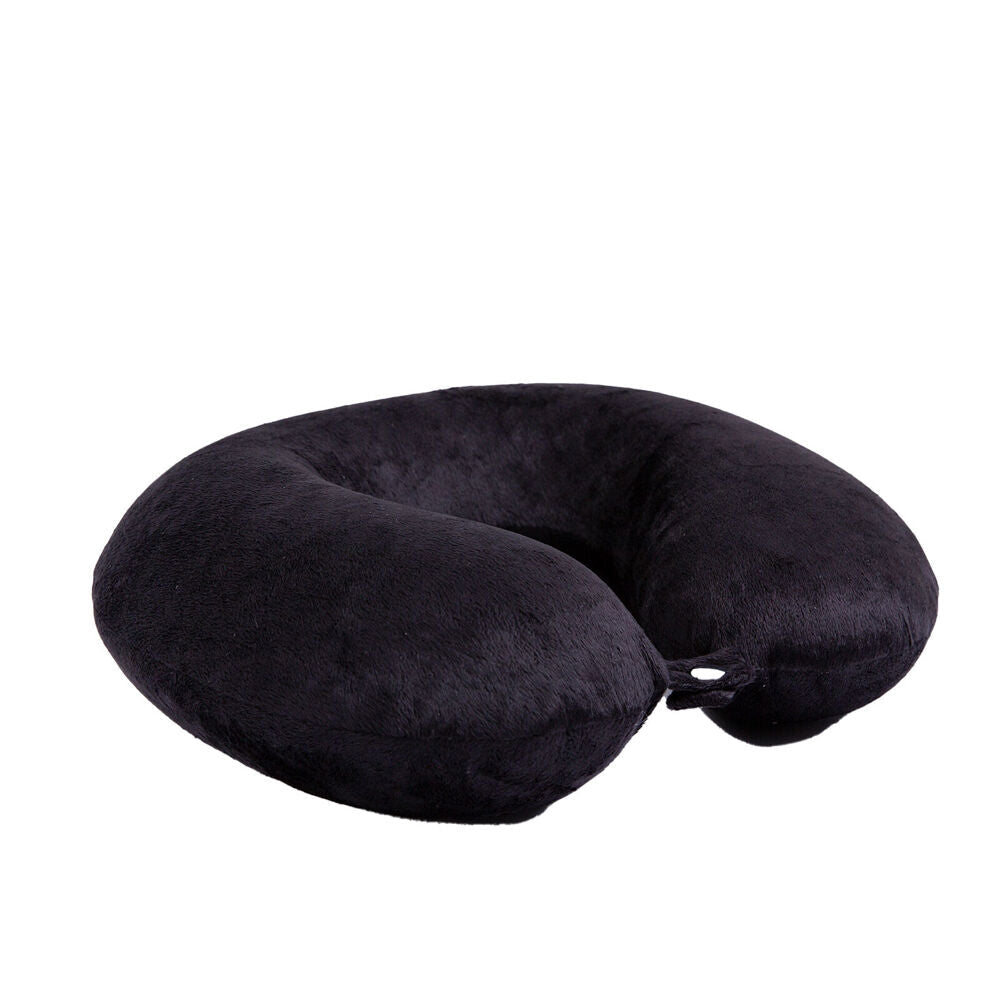 Milano Decor 30x30cm Black Polyester Memory Foam Travel Neck Support Pillow (2 Pack) — image 3
