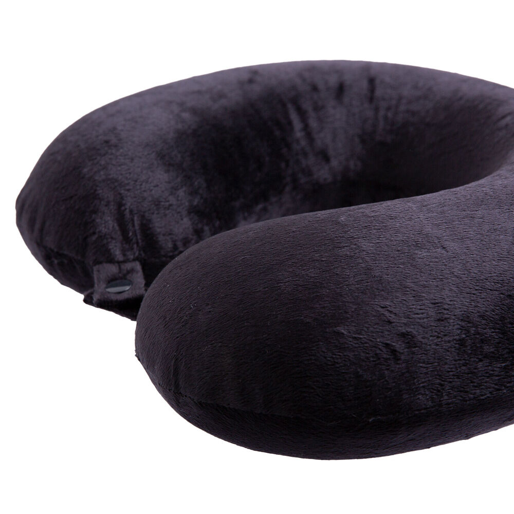 Milano Decor 30x30cm Black Polyester Memory Foam Travel Neck Support Pillow (2 Pack) — image 4