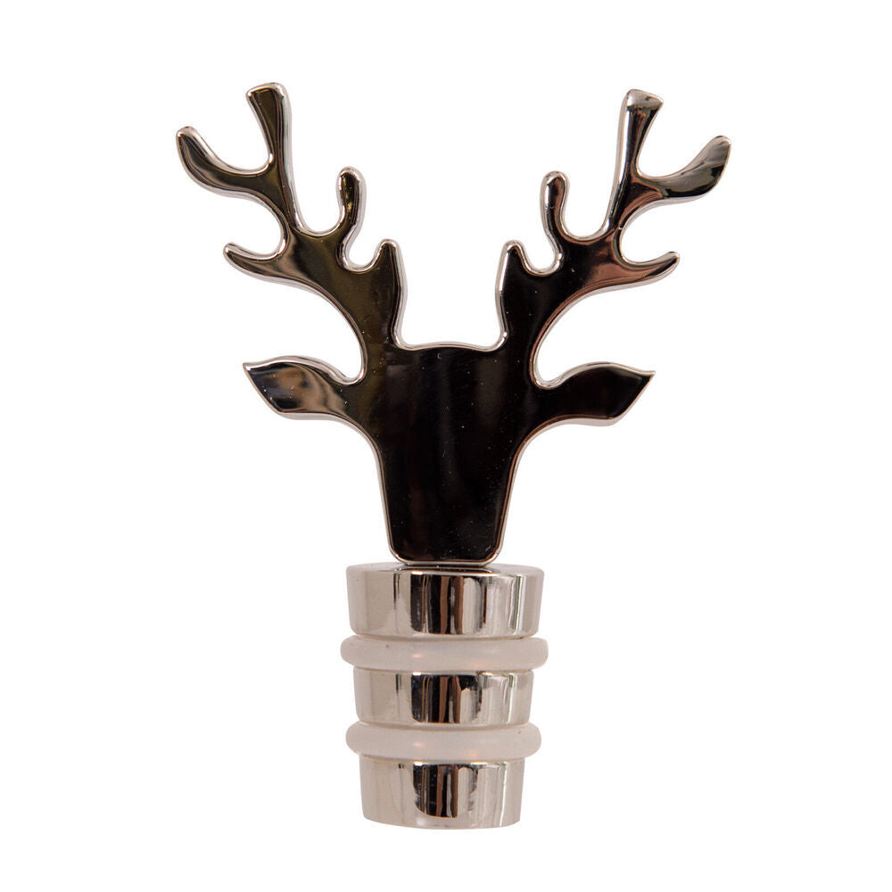 Bread and Butter Silver Stag Alloy Wine Bottle Stopper Preserver Lid Cap (2 Pack) — image 2