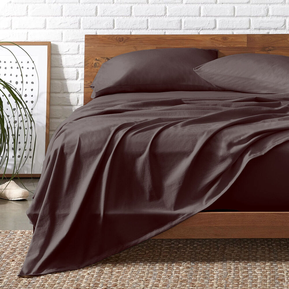 Royal Comfort Signature Bamboo Cotton Bed Sheet Set Espresso (4 Pieces)