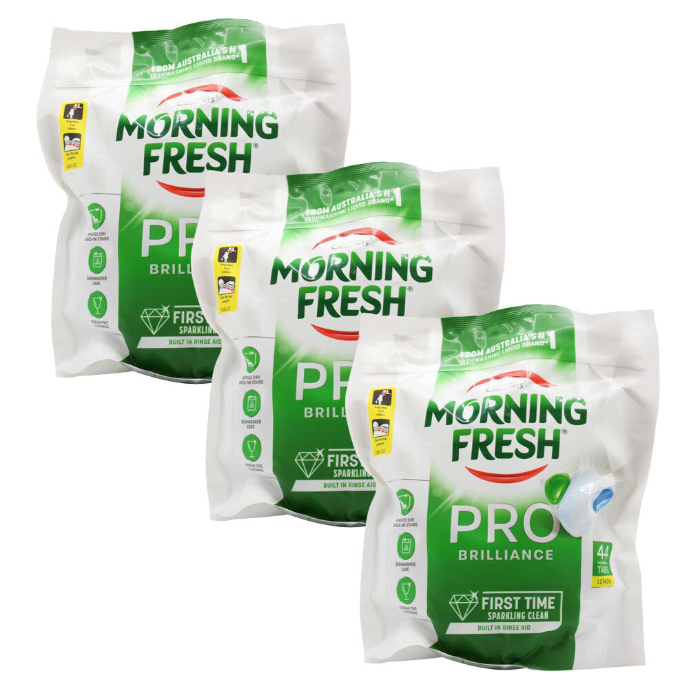 Morning Fresh Pro Brilliance Dishwasher Cleaning Shine Tablets Lemon (132 Pieces)