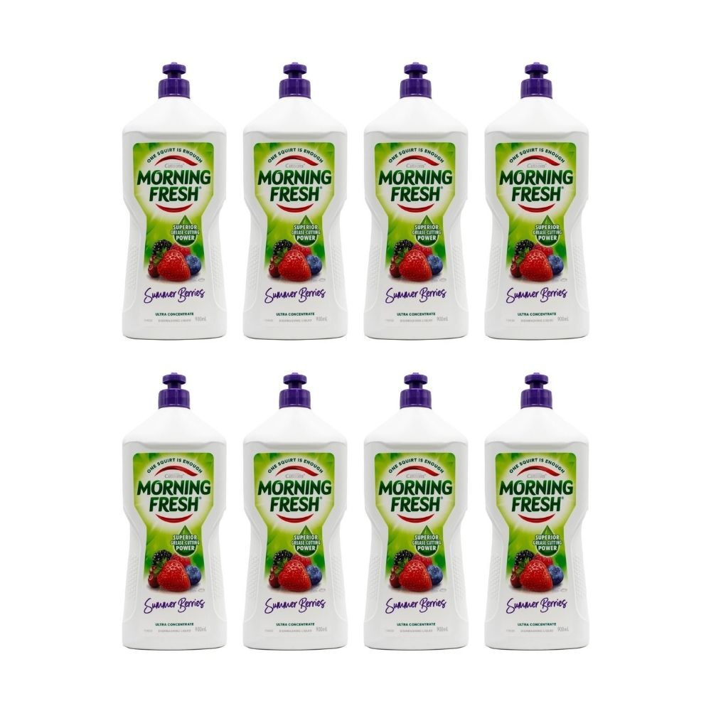 Morning Fresh Dishwashing Liquid Ultra Concentrate Summer Berries 900ml (8 Pack)