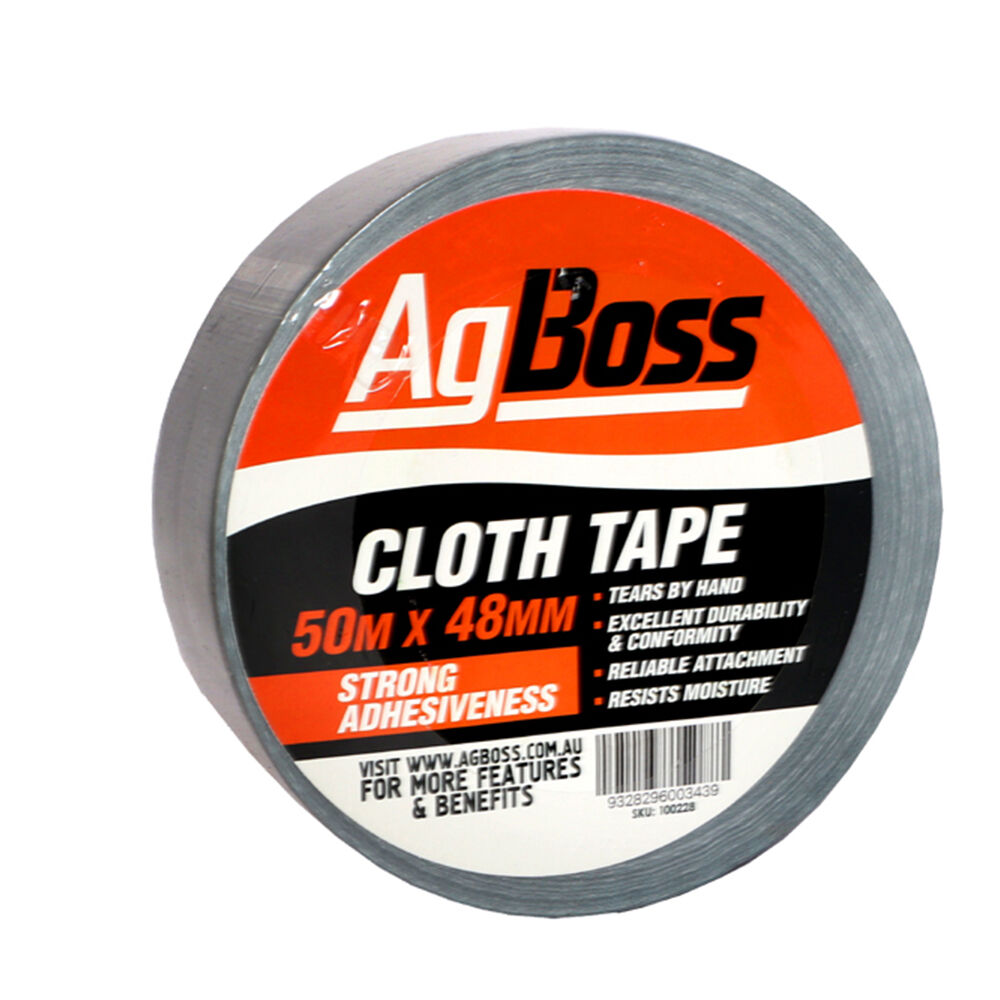 Agboss 48mm x 50m Durable Multi Purpose PVC Black Cloth Tape