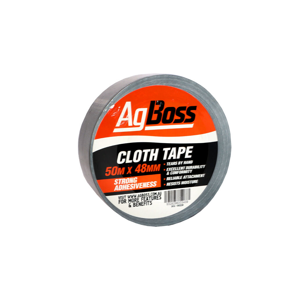 Agboss Durable Multi Purpose PVC Black Cloth Tape 48mm x 50m (2 Pack) — image 2