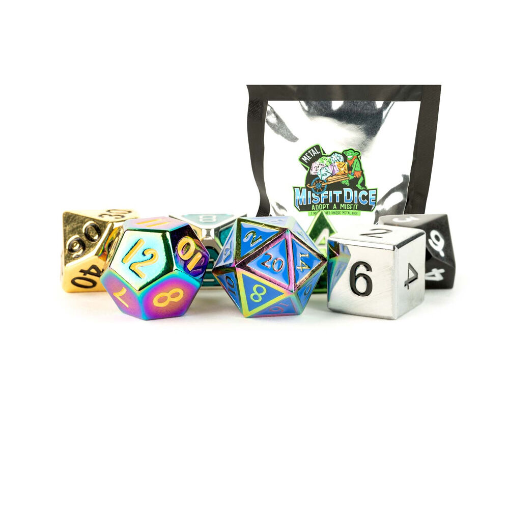 103762-7pc-fanroll-by-metallic-mystery-misfit-metal-polyhedral-rpg-tabletop-dice-set