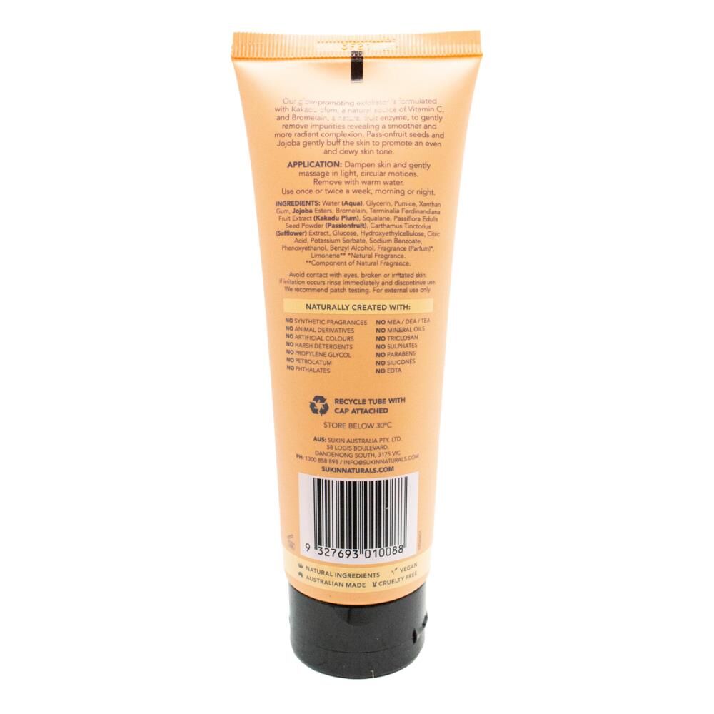 Sukin 125ml Passionfruit Brightening Jelly Exfoliator Paraben Free Skincare — image 2
