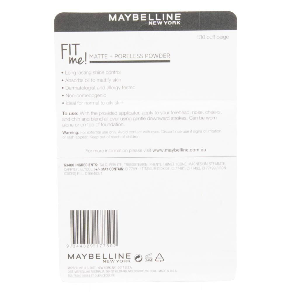 Maybelline Buff Beige 130 Fit Me Matte Poreless Compact Powder 8.5g — image 2