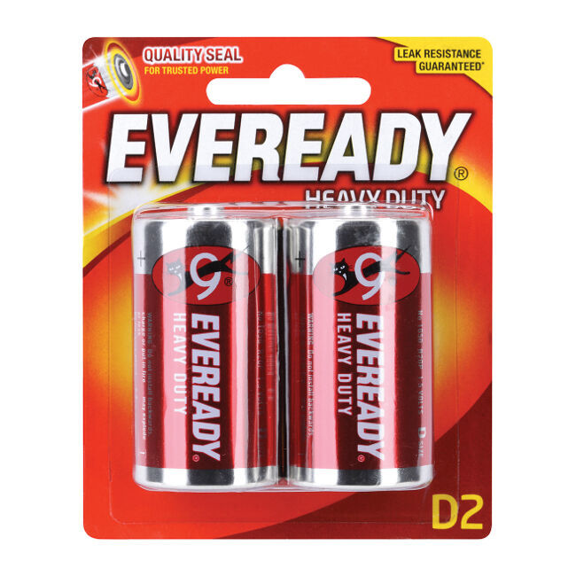 Eveready 2pc Eveready D Heavy Duty Zinc-Carbon Battery Single Use For Most Devices (6 Pack) — image 2