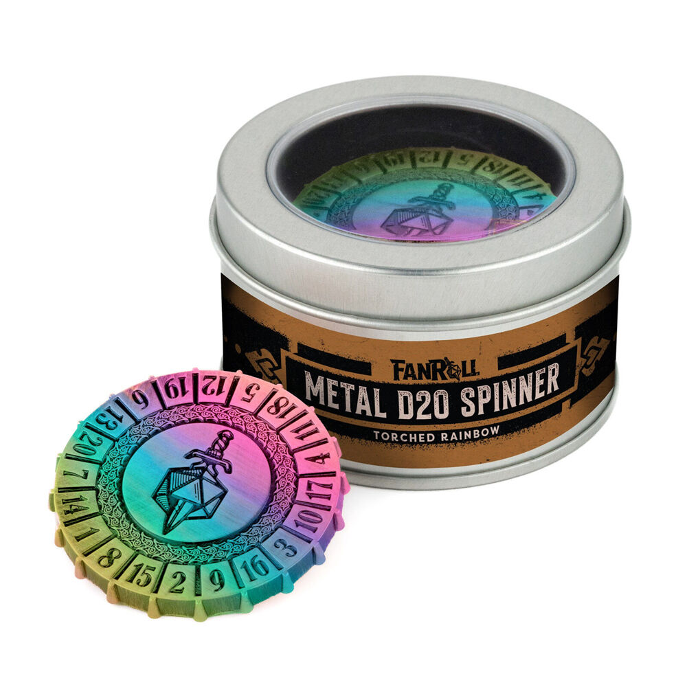 105820-fanroll-by-metallic-metal-d20-rpg-tabletop-gaming-dice-spinner-torched-rainbow